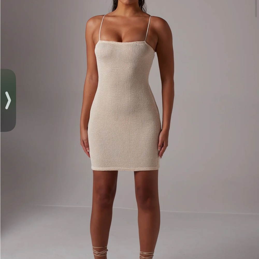 Textured Double Spaghetti Strap Dress
